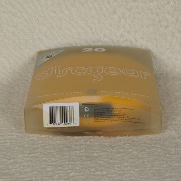 Lot of 3 Vintage DiscGear 20 Disc Storage Organizer Yellow Textured Hard Case - Picture 8 of 10